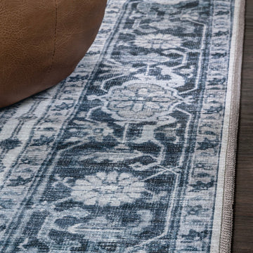 Asa Ornate Medallion Washable Area Rug